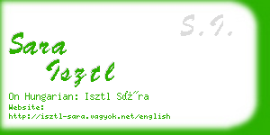 sara isztl business card